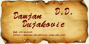 Damjan Dujaković vizit kartica